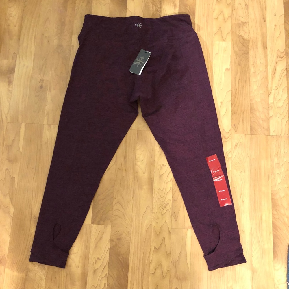 Calvin Klein Maroon leggings.